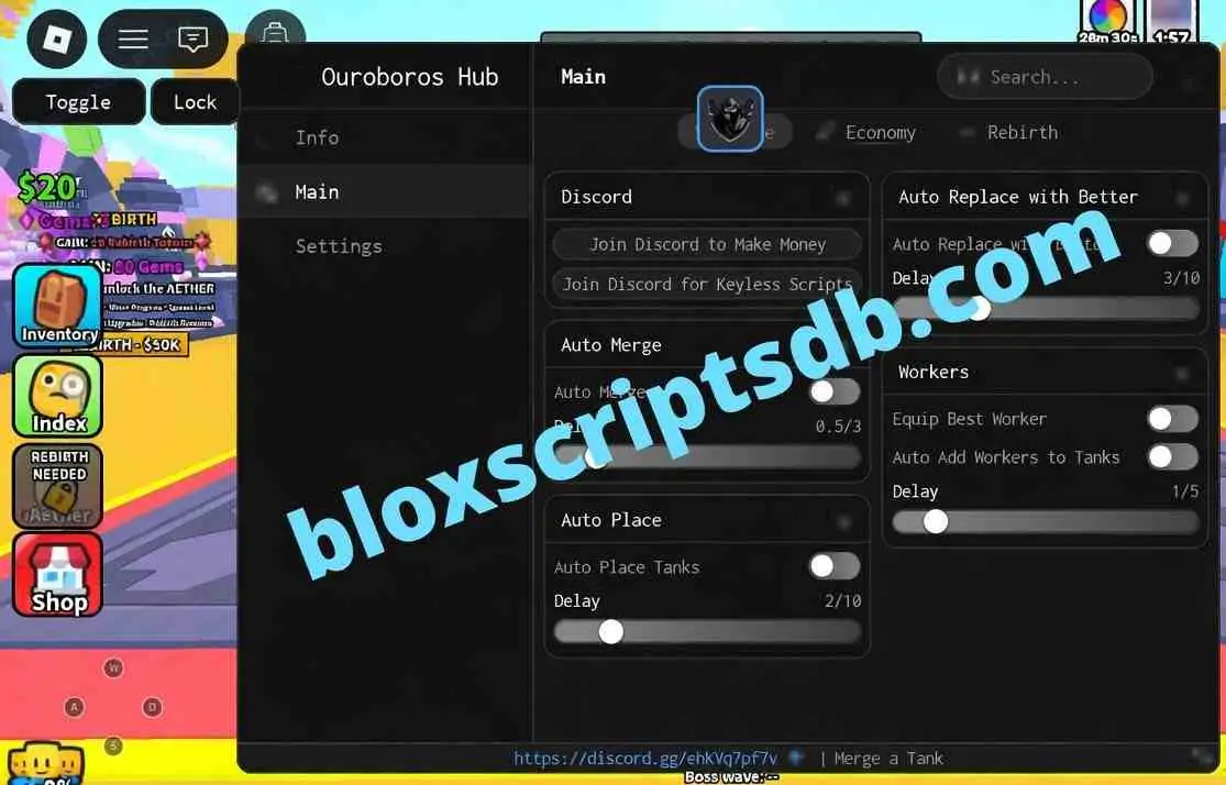Merge a Tank Script | Ouroboros Hub [No Key] | Auto Merge and More