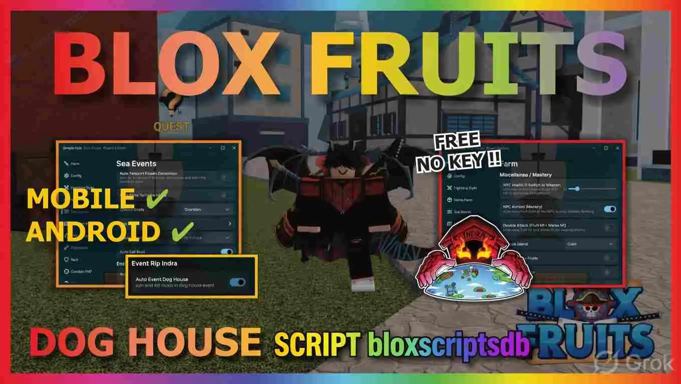 Blox Fruits Script | Simple Hub [No Key] | Auto Farm, Fast Attack, Spawn Fruit