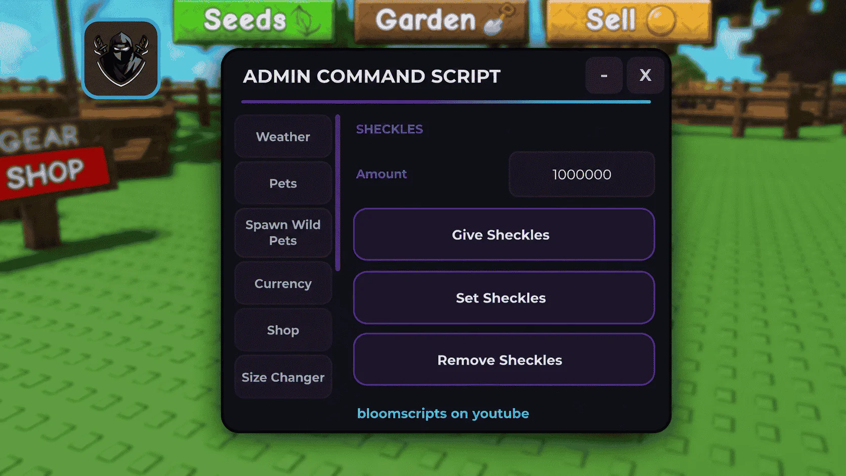Grow A Garden 2 Admin GUI Keyless Script