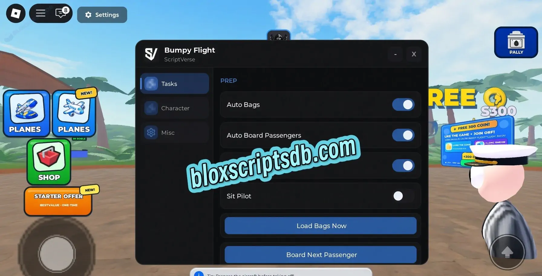Bumpy Flight Script | SV Hub | Auto Bags