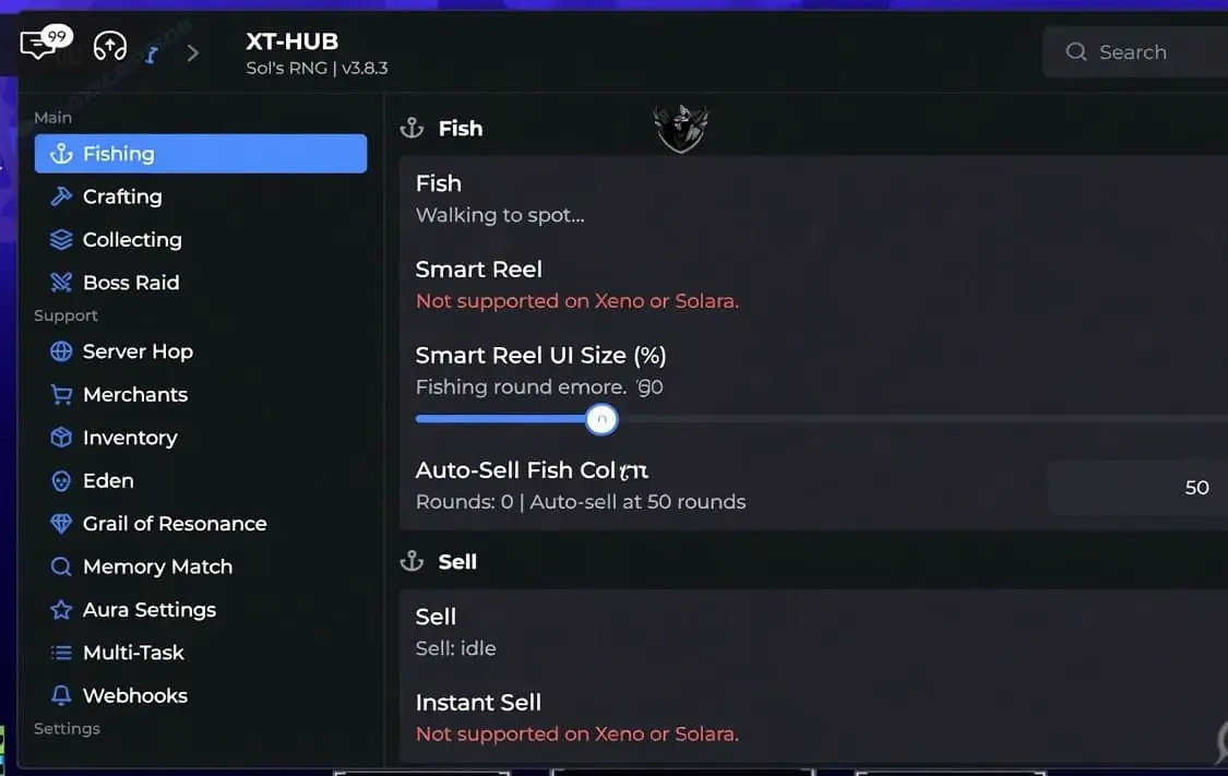XT-Hub Sols RNG Script [Auto Craft, Collect Potions, Auto Roll, Auto Farm]