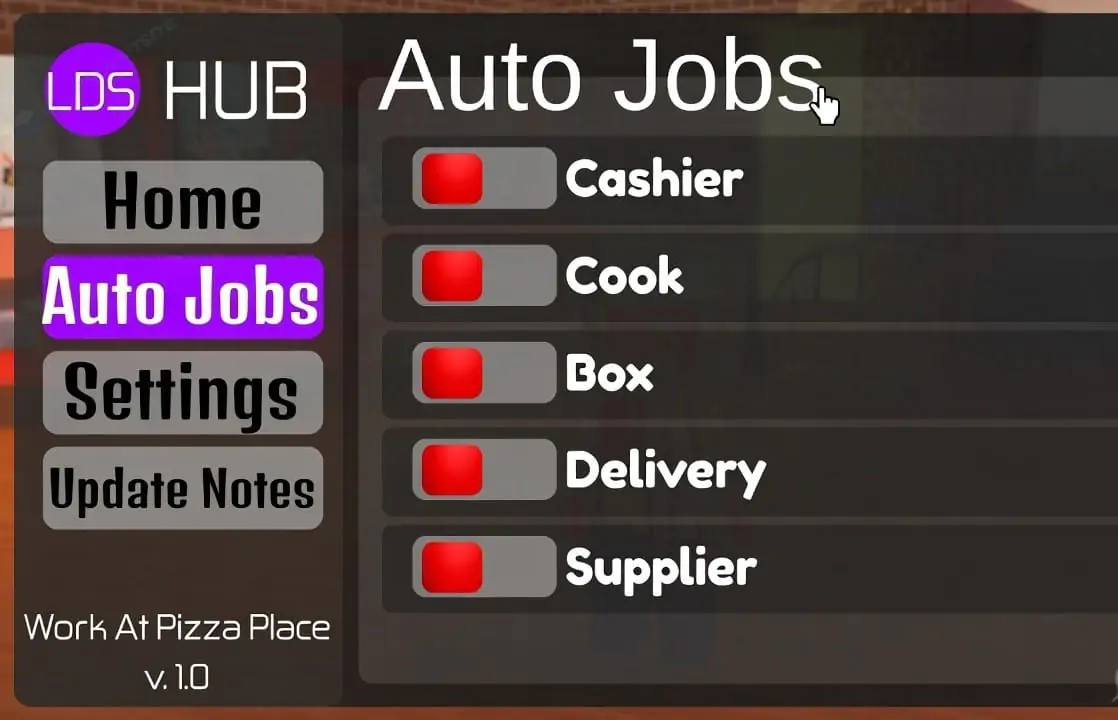 LDS Hub Work at a Pizza Script