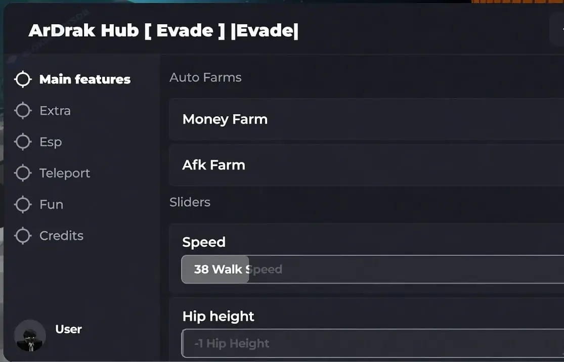ArDrak Hub Evade Script