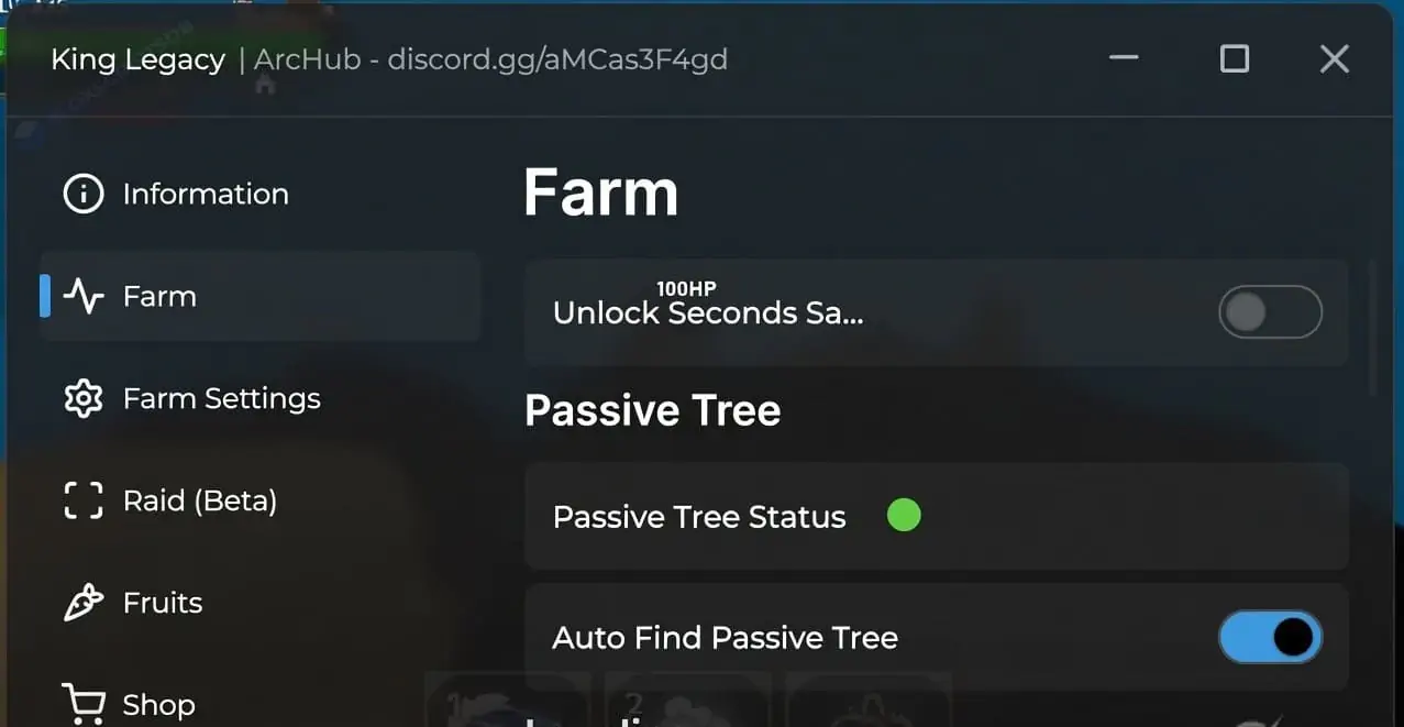 Arc Hub King Legacy Farm Script