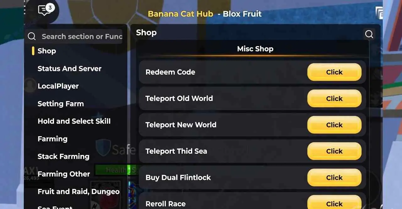 Blox Fruits Script [NO KEY] | BANANA HUB | AUTO FARM, FRUIT MASTERY FARM, SEA EVENT