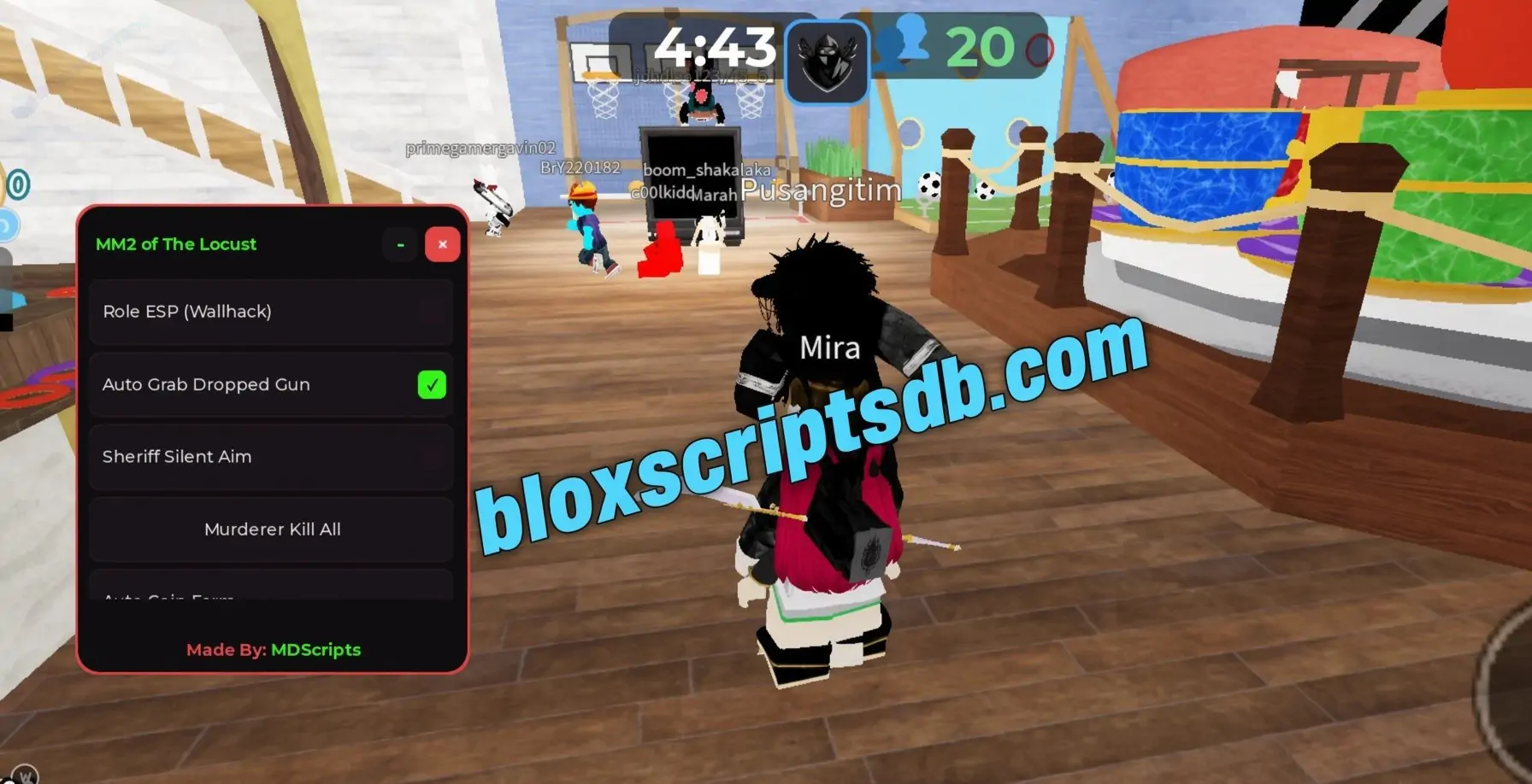 MM2 of The Locust Script | MD Hub | Silent Aim, ESP