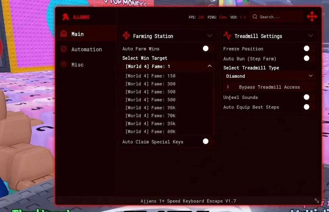 Ajjans Hub +1 Speed Keyboard Escape Script