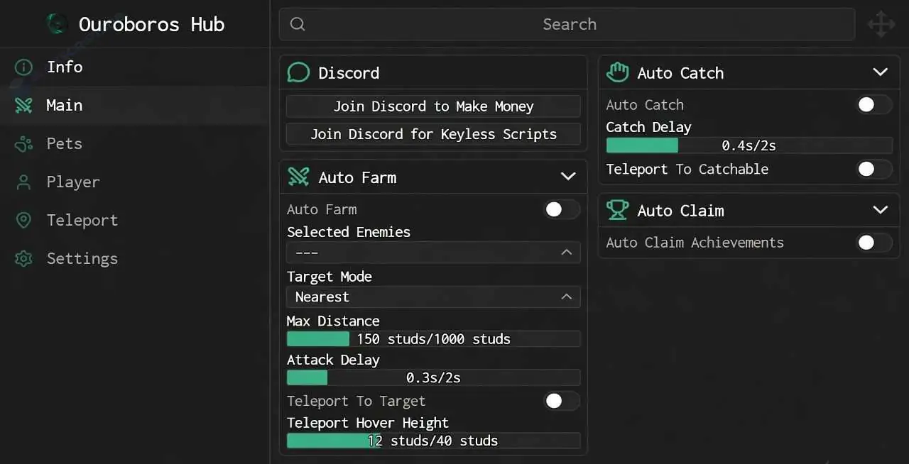 Ouroboros Hub Catch a Monster Script [EVENT FARM, AUTO ATTACK]