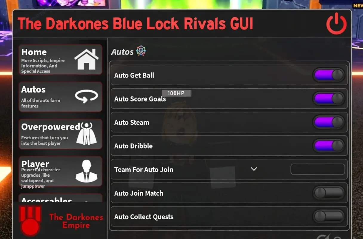 TheDarkone Blue Lock Rivals Script