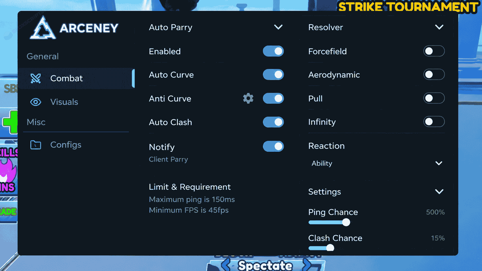Arceney Hub 2026 Blade Ball Script [Auto Parry, Auto Win, Auto Curve, Auto Clash]