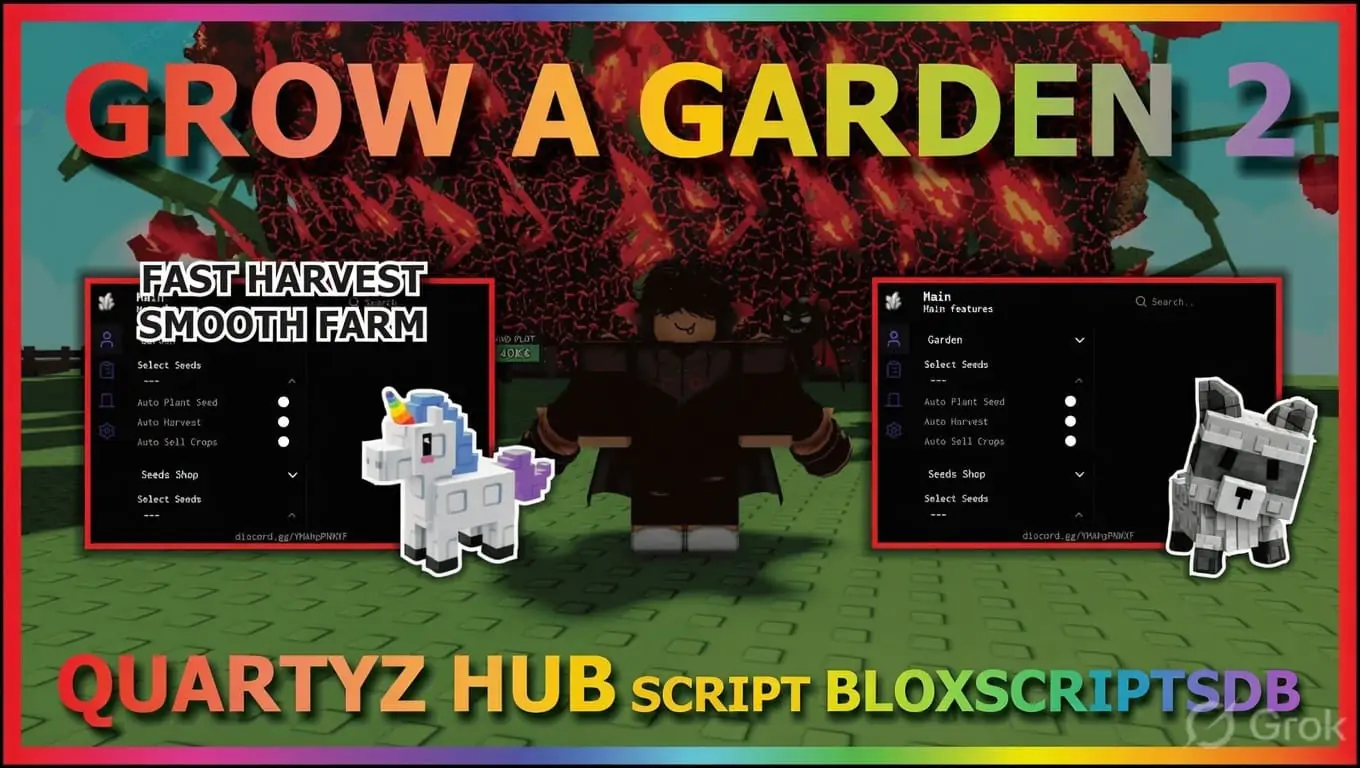 Quartyz Hub Grow a Garden 2 Script [No Key]