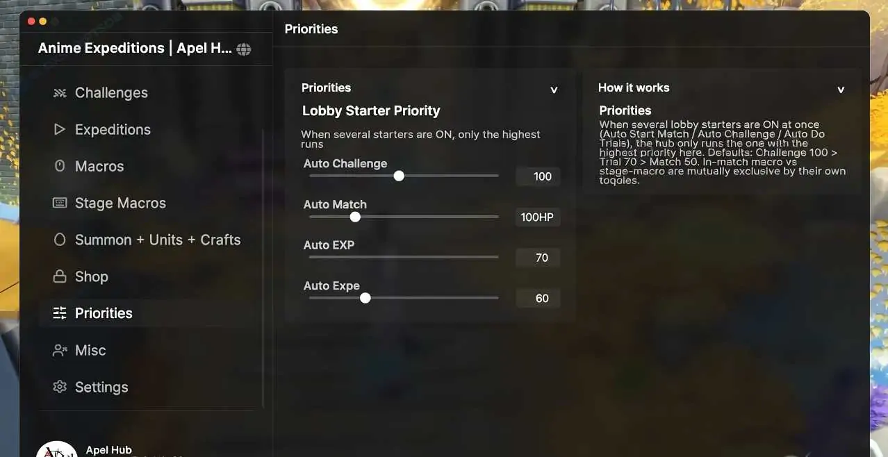 Apel Hub Anime Expeditions Script [100+ Features]