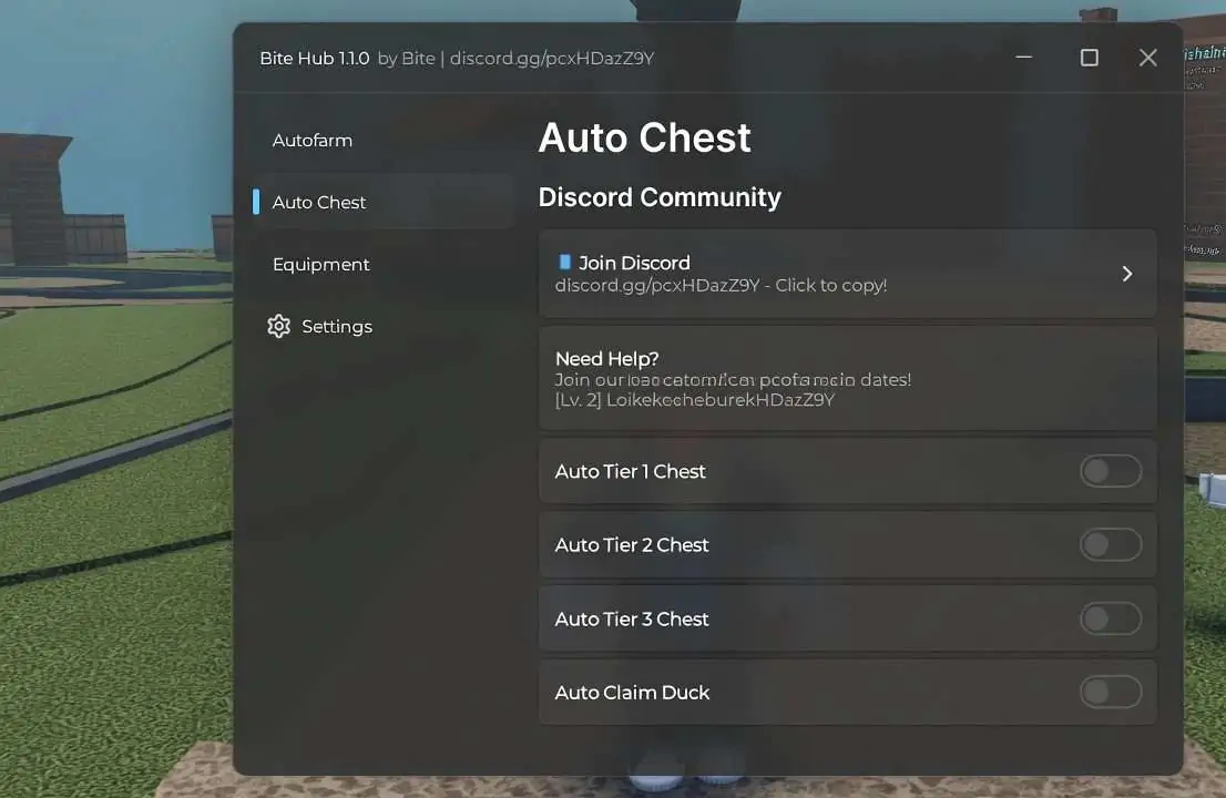 Bite Hub Abyss Script - Auto Farm Tier Chest | Auto Claim Duck | Auto Reel