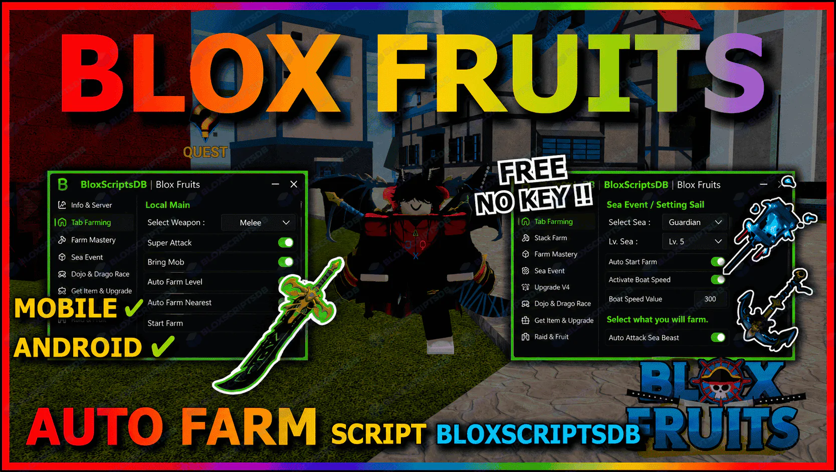 Turbo Lite Hub Blox Fruits Script [No Key]