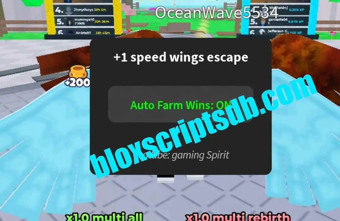 +1 Speed Wings Escape Script | GamingSpirit | Auto Win, AUTO Farm