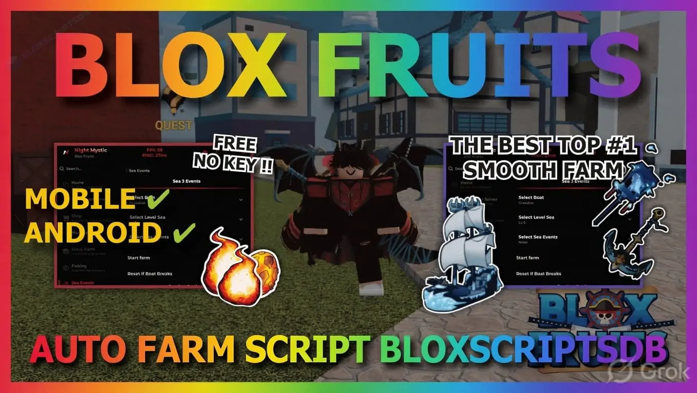 Night Mystic Hub Blox Fruits Script [No Key]