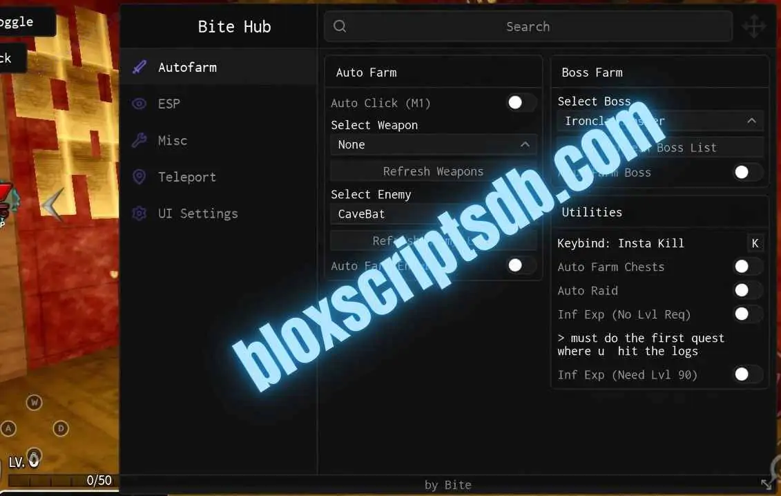 Kaizen Script | BITE HUB [KeyLess] | Auto Farm, Boss Farm, ESP
