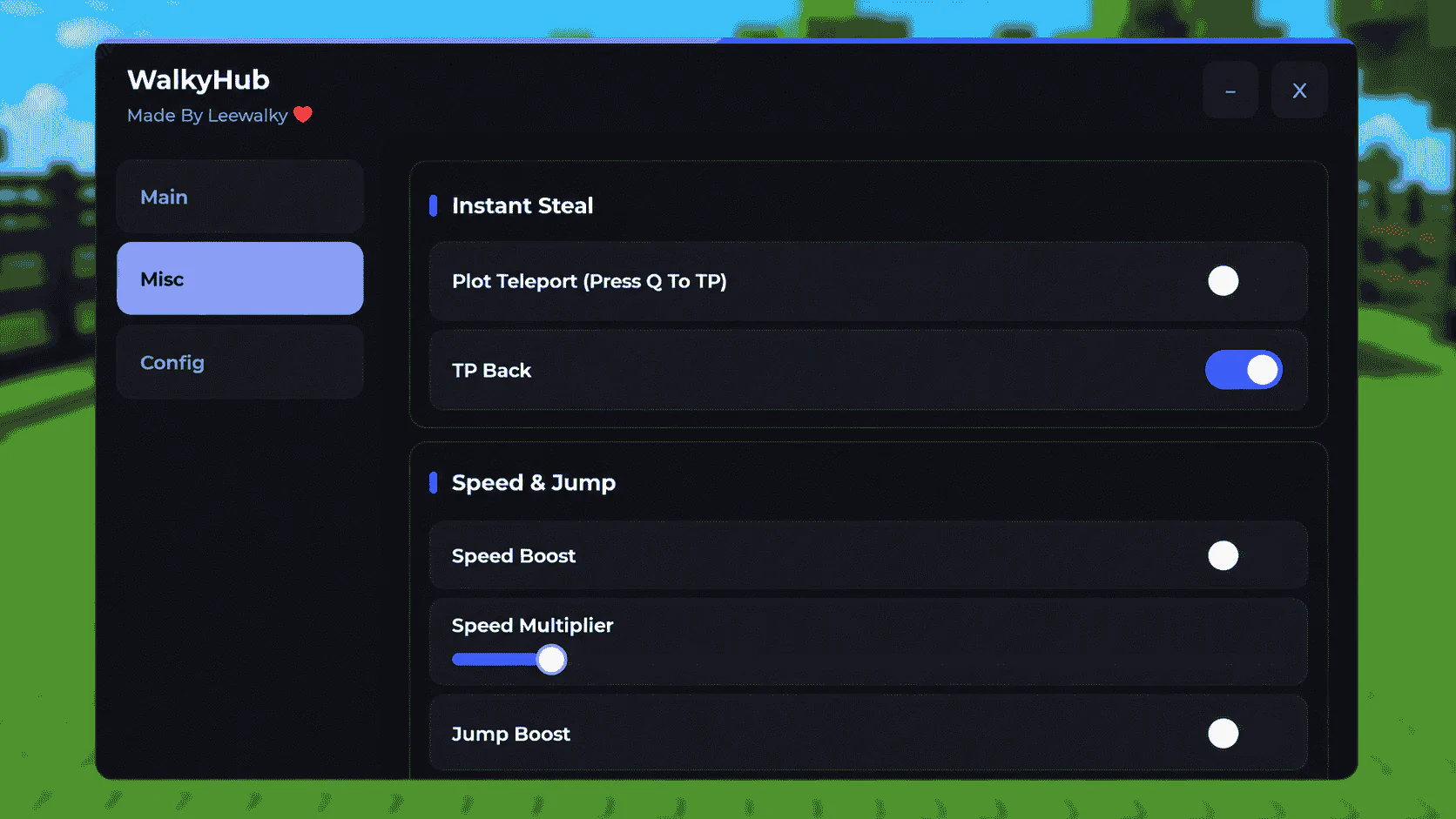 WalkyHub GAG2 Script KeyLess [Instant Steal , Auto Farm, Speed Boost, Jump Boost]