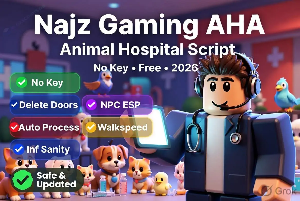 Najz Gaming AHA Animal Hospital Script [No Key]