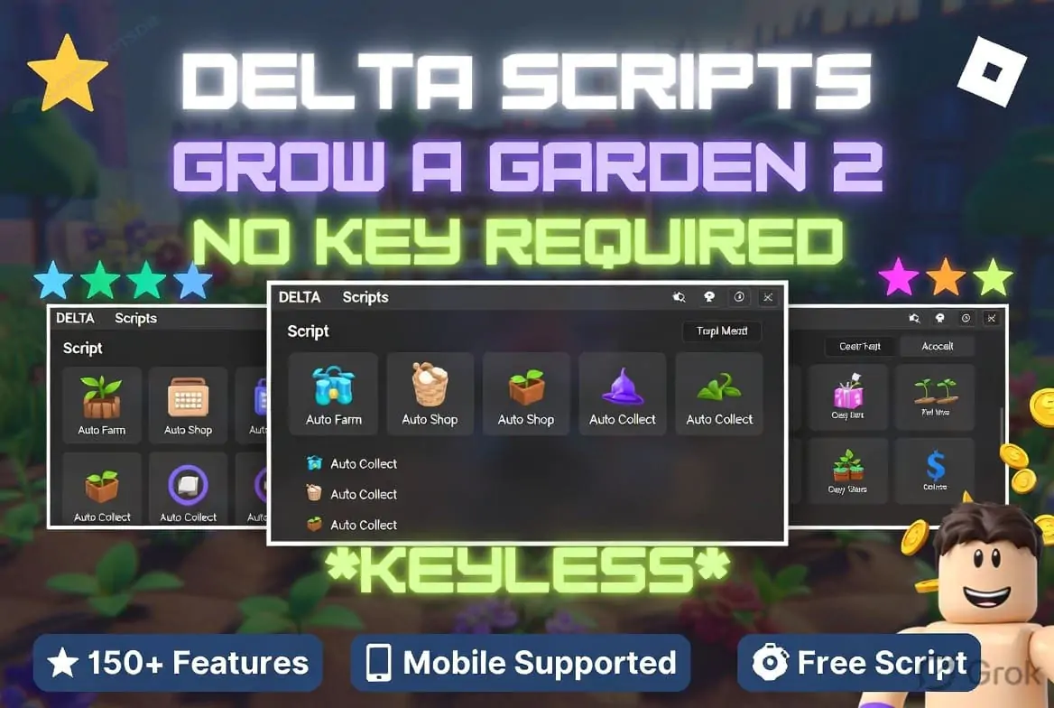 Grow a Garden 2 Script [No Key] | Delta Script | Auto Plant, Auto Harvest, Fast Farming