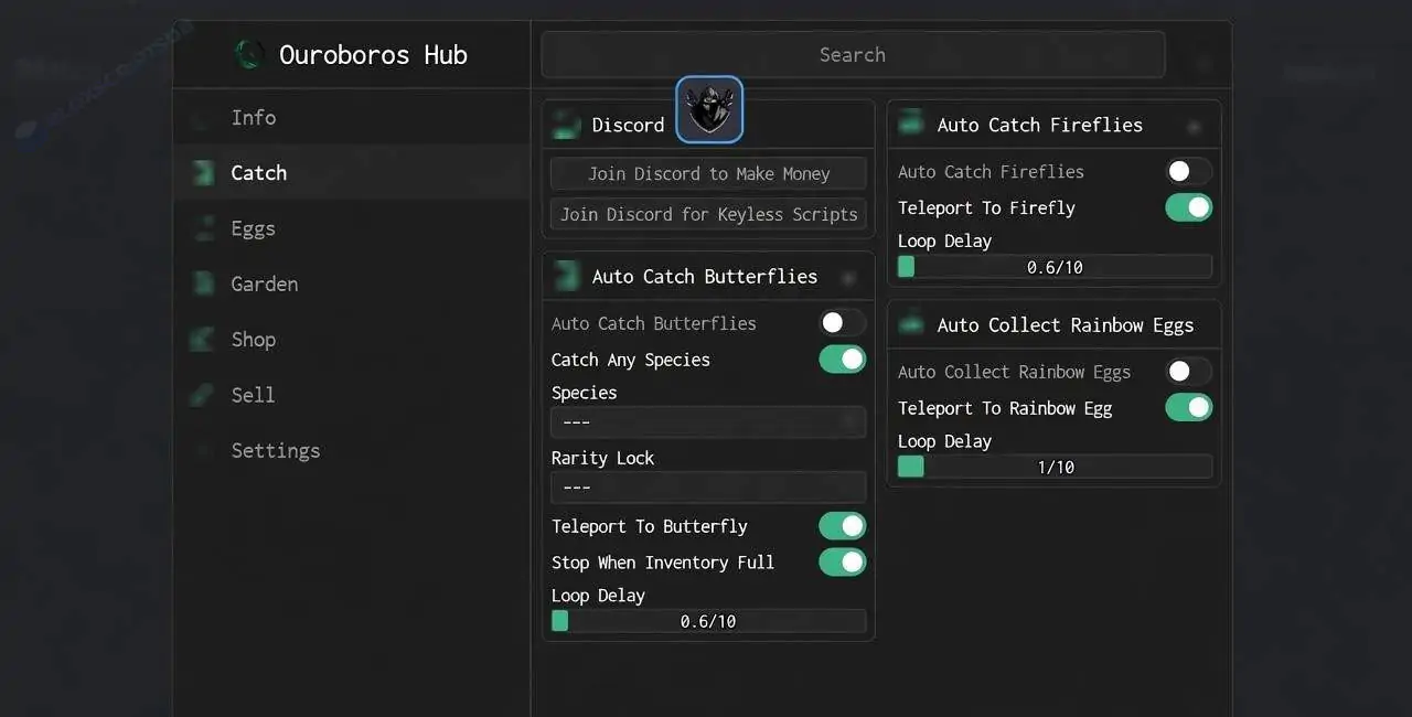 Ouroboros Hub BUILD your Butterfly Garden Script [NO KEY]