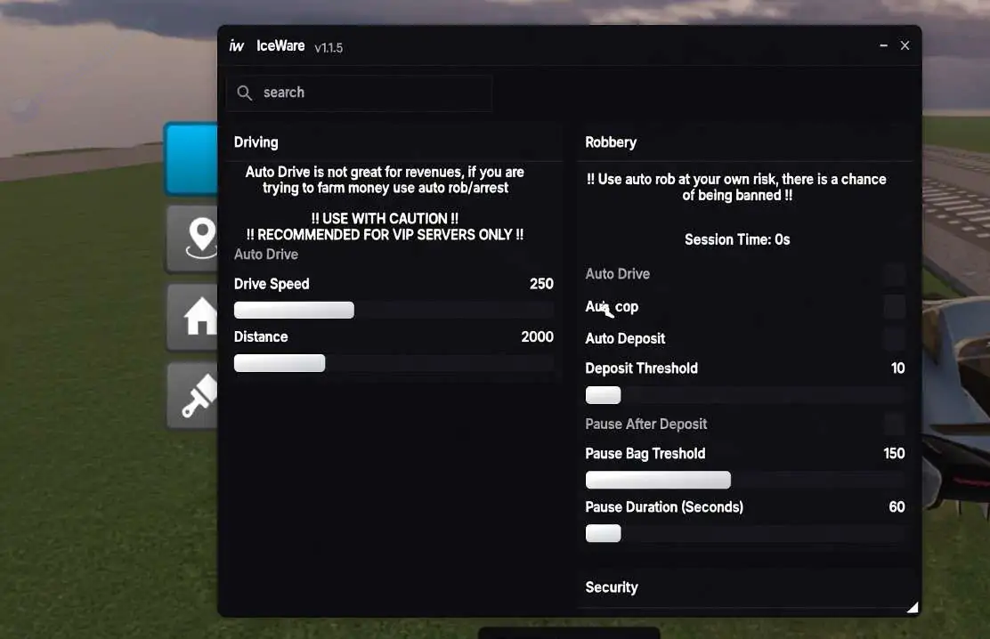 Driving Empire Script | IceWare GUI [NO KEY] | Auto Rob, Auto Drive