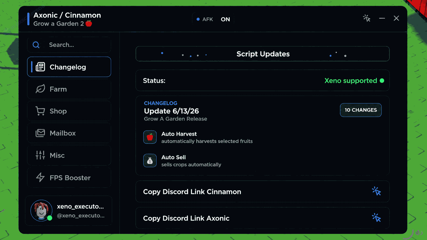 Axonic Hub Grow a Garden 2 Script [Auto Farm, Auto Harvest, Auto Sell & Mailbox (Keyless)]
