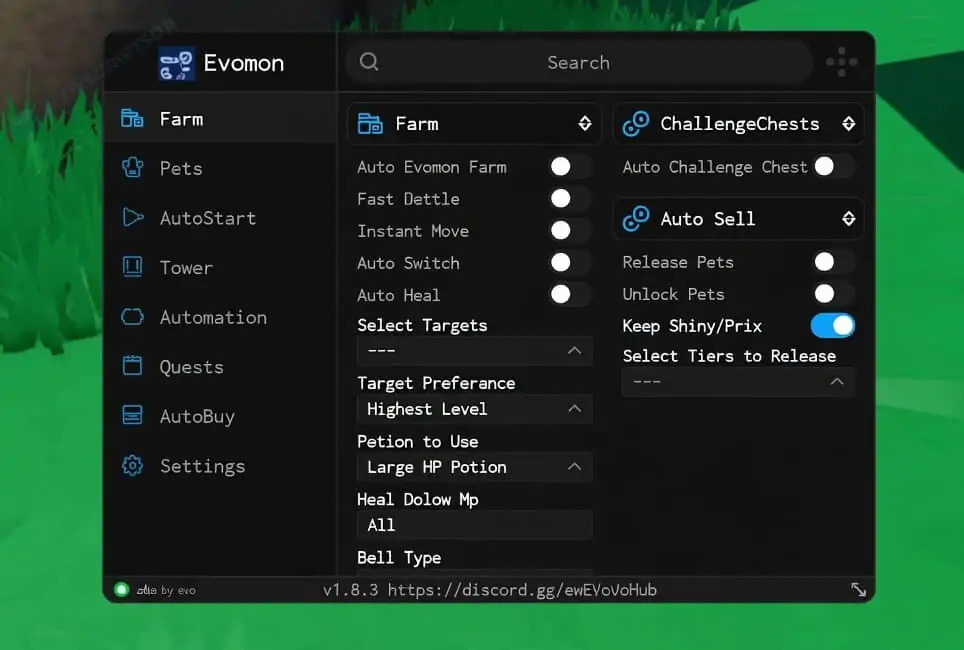 Polluted Hub Evomon Script [No Key]