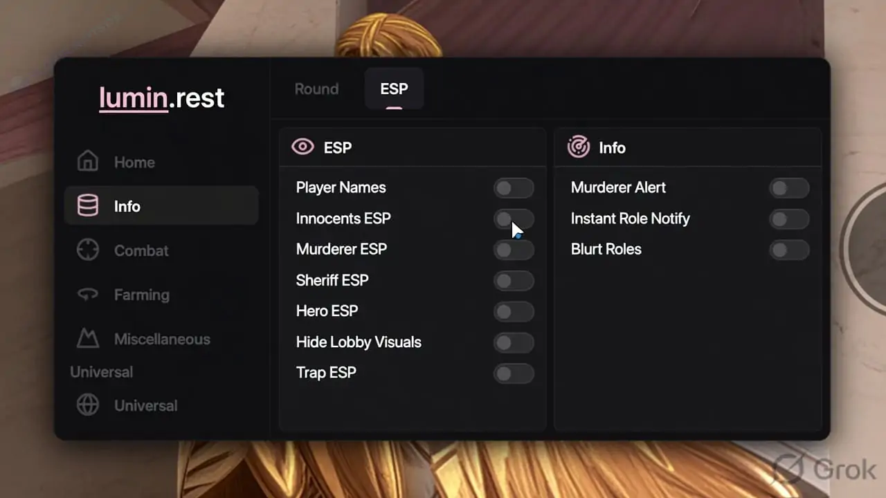 Lumin.rest Hub MM2 Script Best [Auto Farm, Kill Aura, ESP and More]