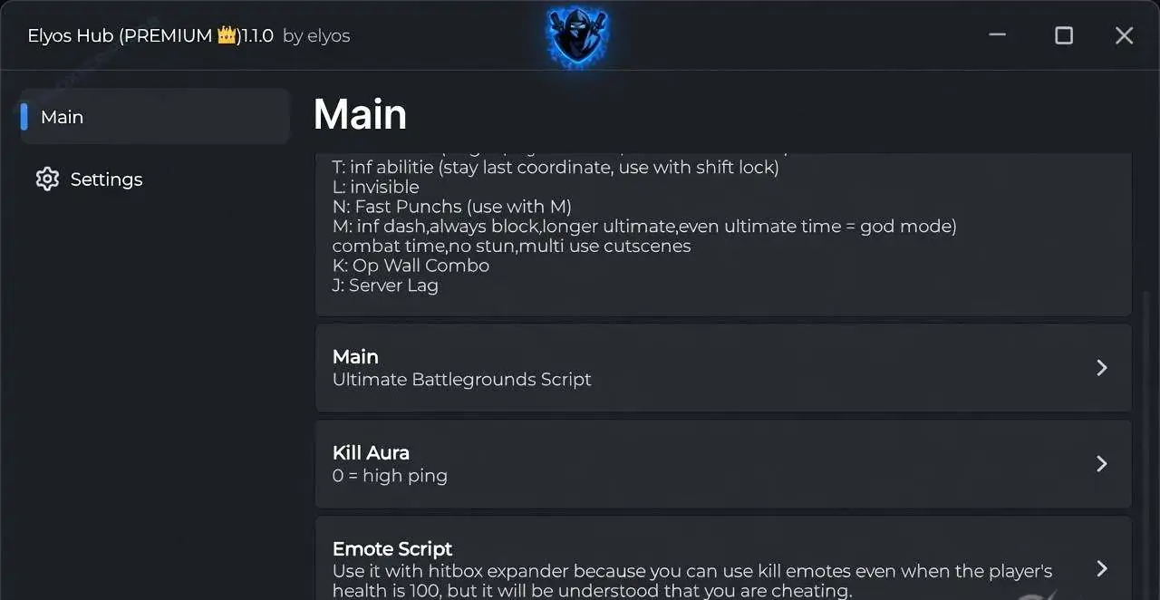 Ultimate Battlegrounds Script | Elyos Hub OP  [No Key] | Combat Power, Kill Aura