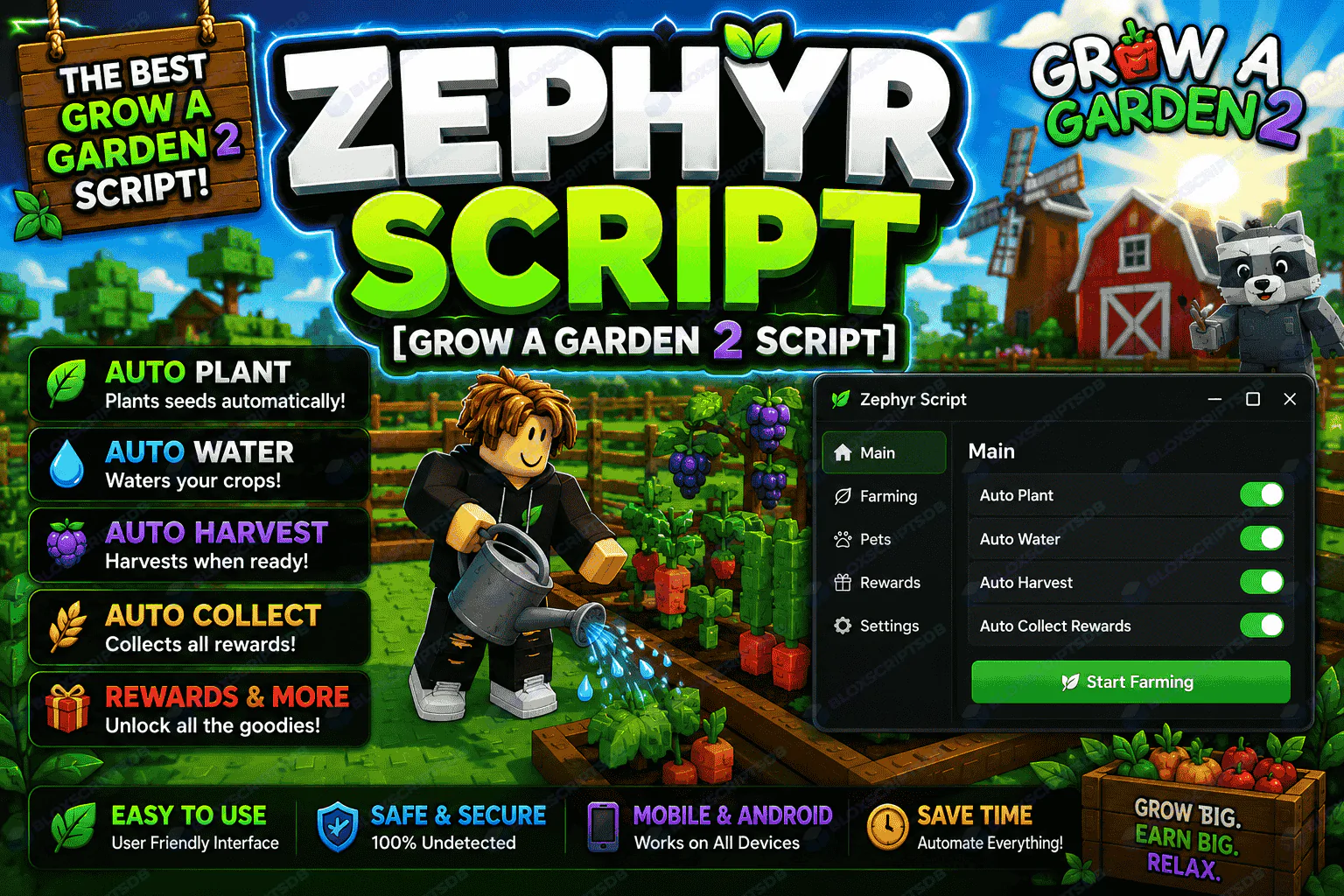 Zephyr Script Grow a Garden 2 [Auto Plant, Auto Harvest]