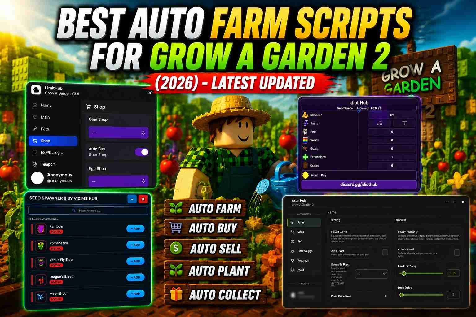 Best Auto Farm Scripts for Grow a Garden 2 (2026) – Latest Updated